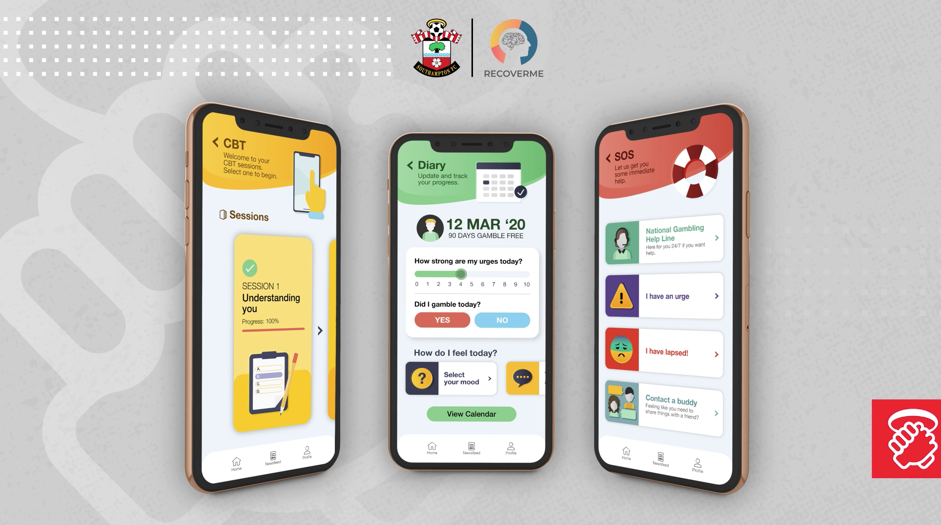Southampton FC Invest in Responsible Gambling App RecoverMe