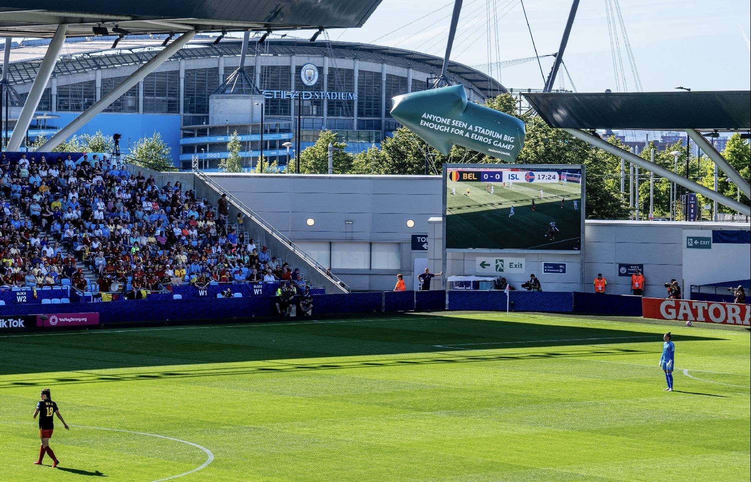 Paddy Power Floats Balloon Over Women's Euros Game to Poke Fun at Stadium Selection