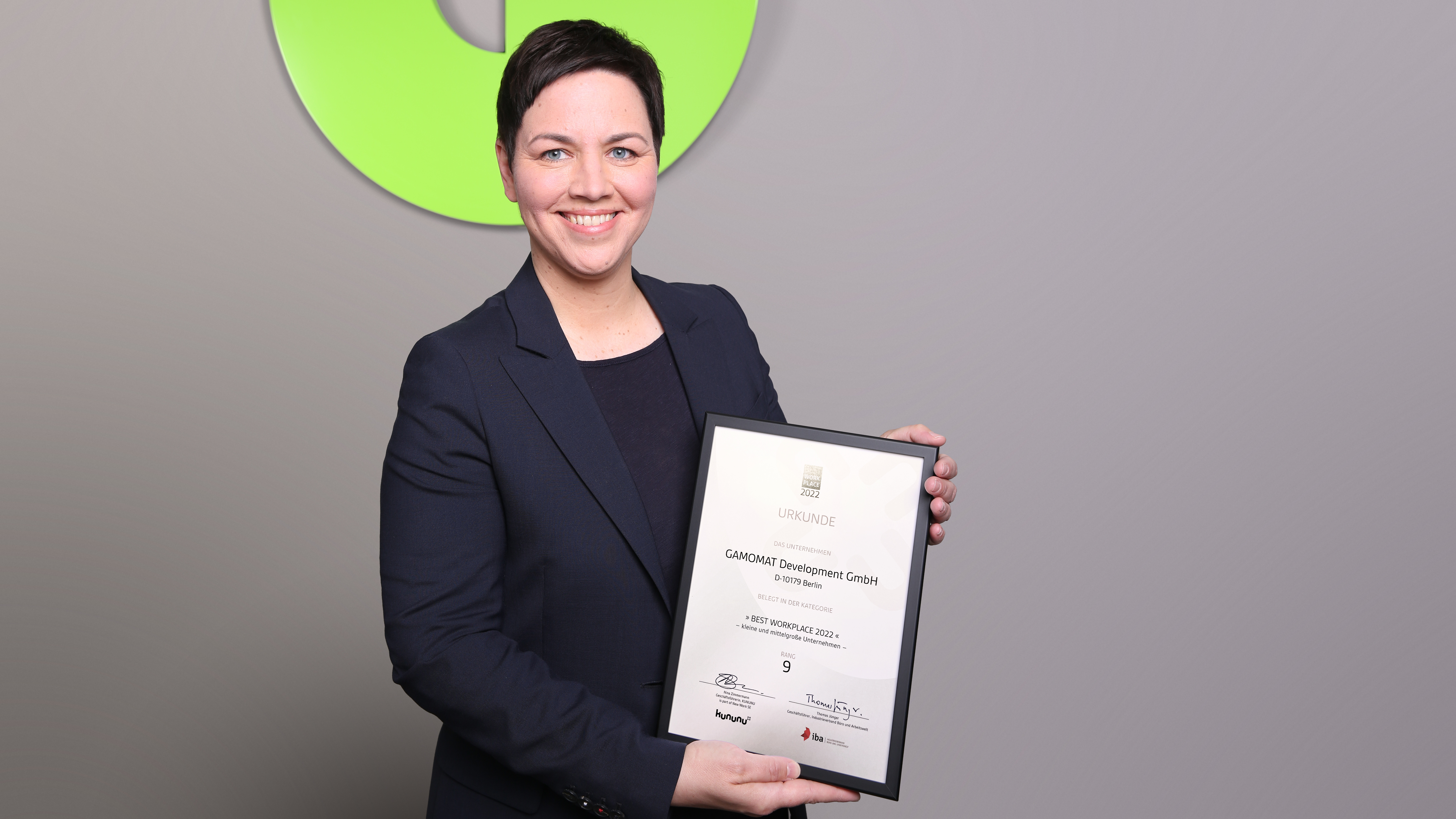 GAMOMAT recognised at ORGATEC - New Visions of Work Best Workplace Awards 2022