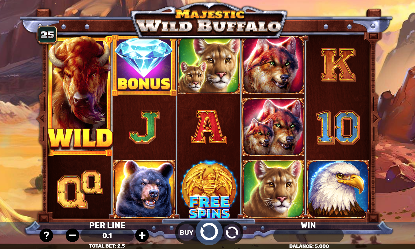 Spinomenal Debuts Majestic Wild Buffalo Slot