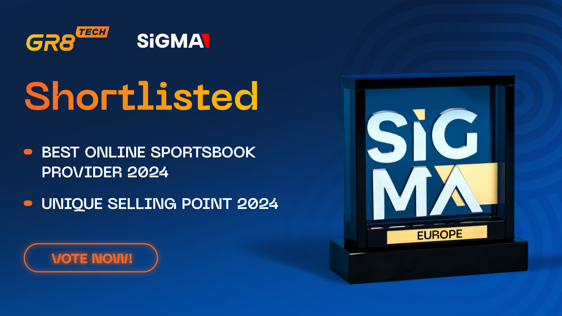 GR8 Tech Shortlisted in Two Categories for SiGMA Awards Europe