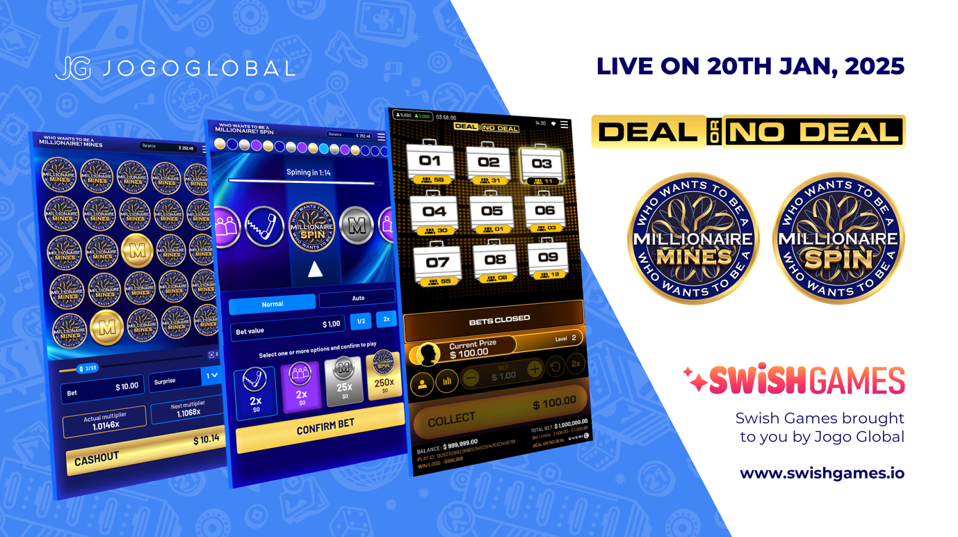 Jogo Global Unveils New Deal or No Deal and Millionaire Fast Games for ICE 2025