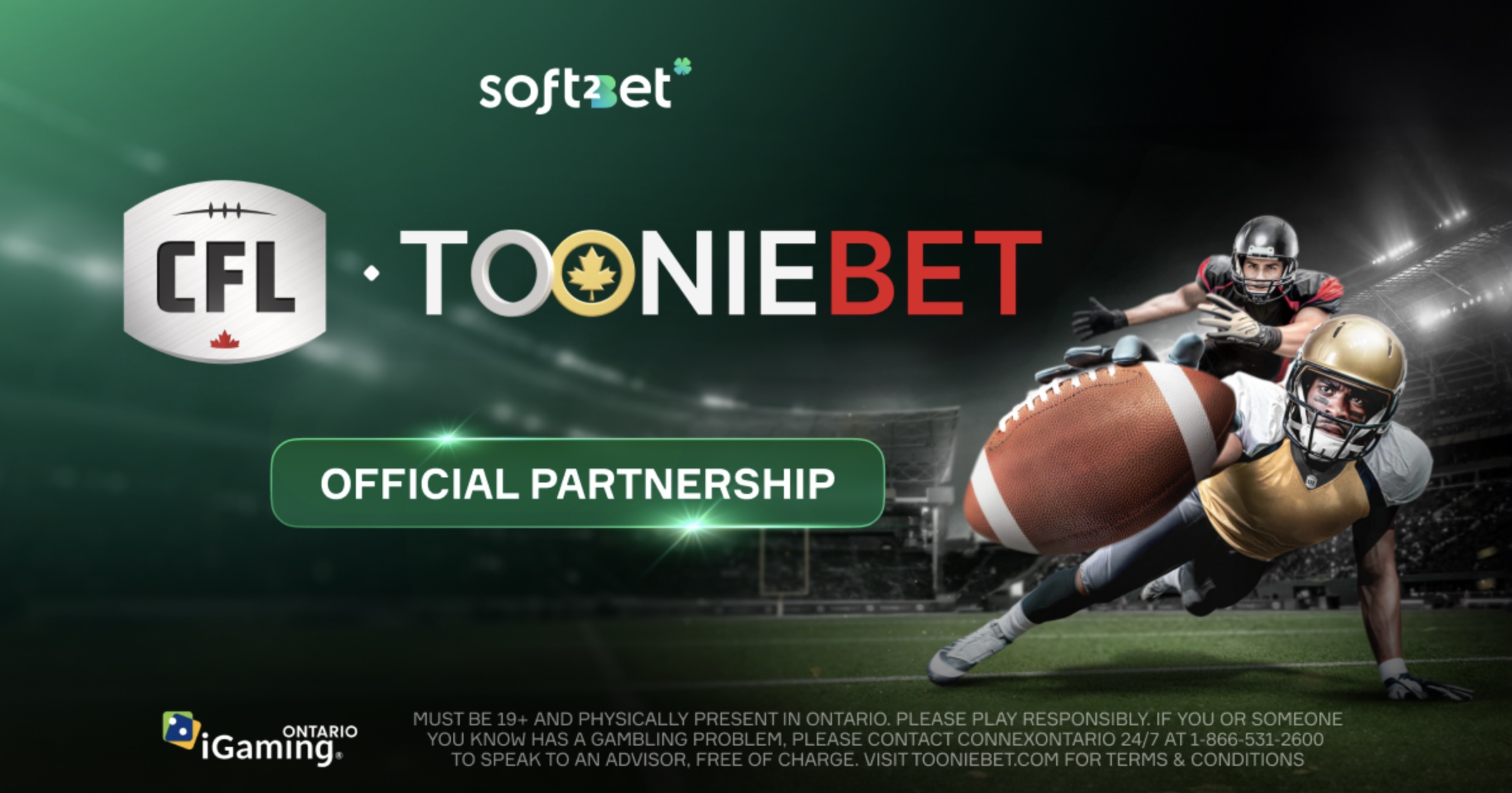 Soft2Bet’s Brand ToonieBet Named An Official Sports Betting and Casino Partner of the Canadian Football League
