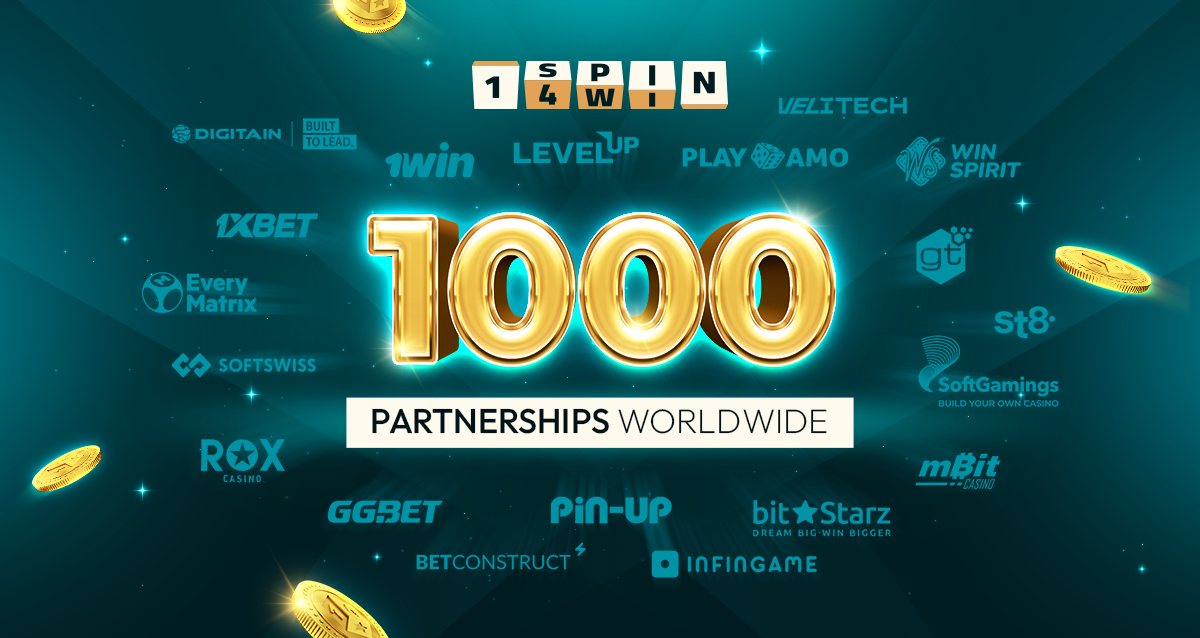 1spin4win Celebrates a Significant Milestone of 1,000 Global Partnerships
