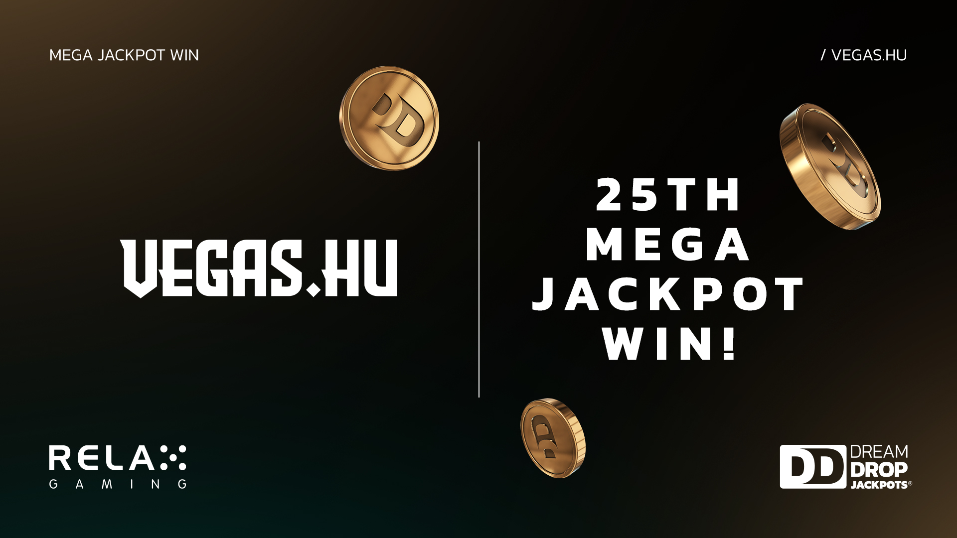 Relax Gaming Celebrates 25th Dream Drop Mega Jackpot Win