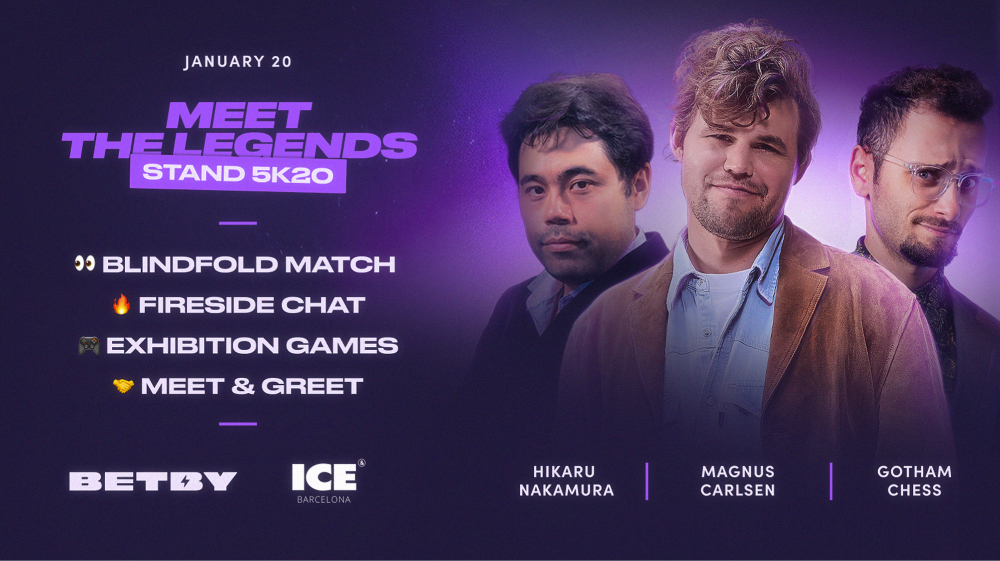 BETBY Announces Landmark ICE Barcelona 2026 Activation with Magnus Carlsen, Hikaru Nakamura and Levy Rozman
