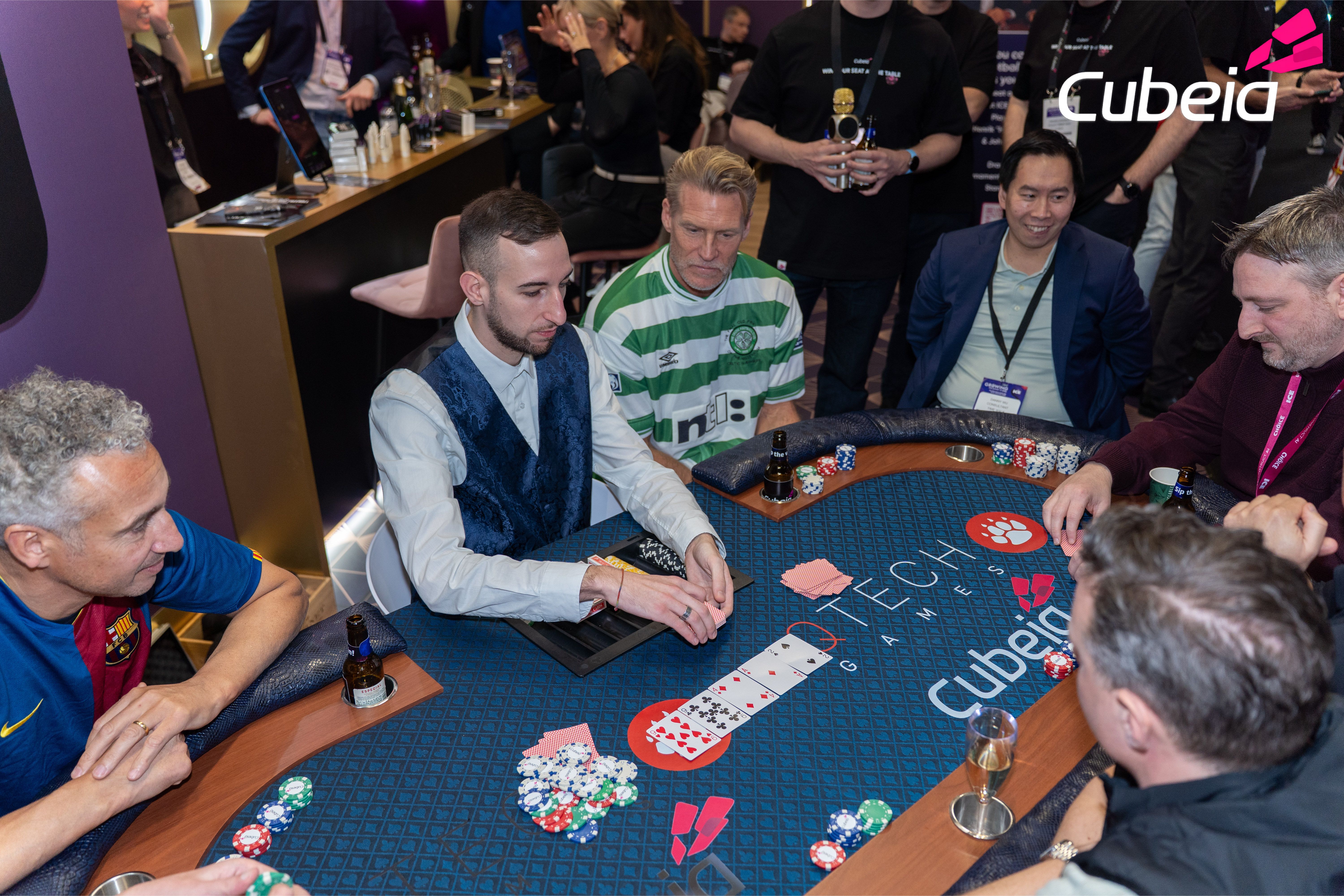 Danny Wu Outduels Football Legends Henrik Larsson and Johan Mjallby in Cubeia’s ICE Barcelona VIP Poker Tournament