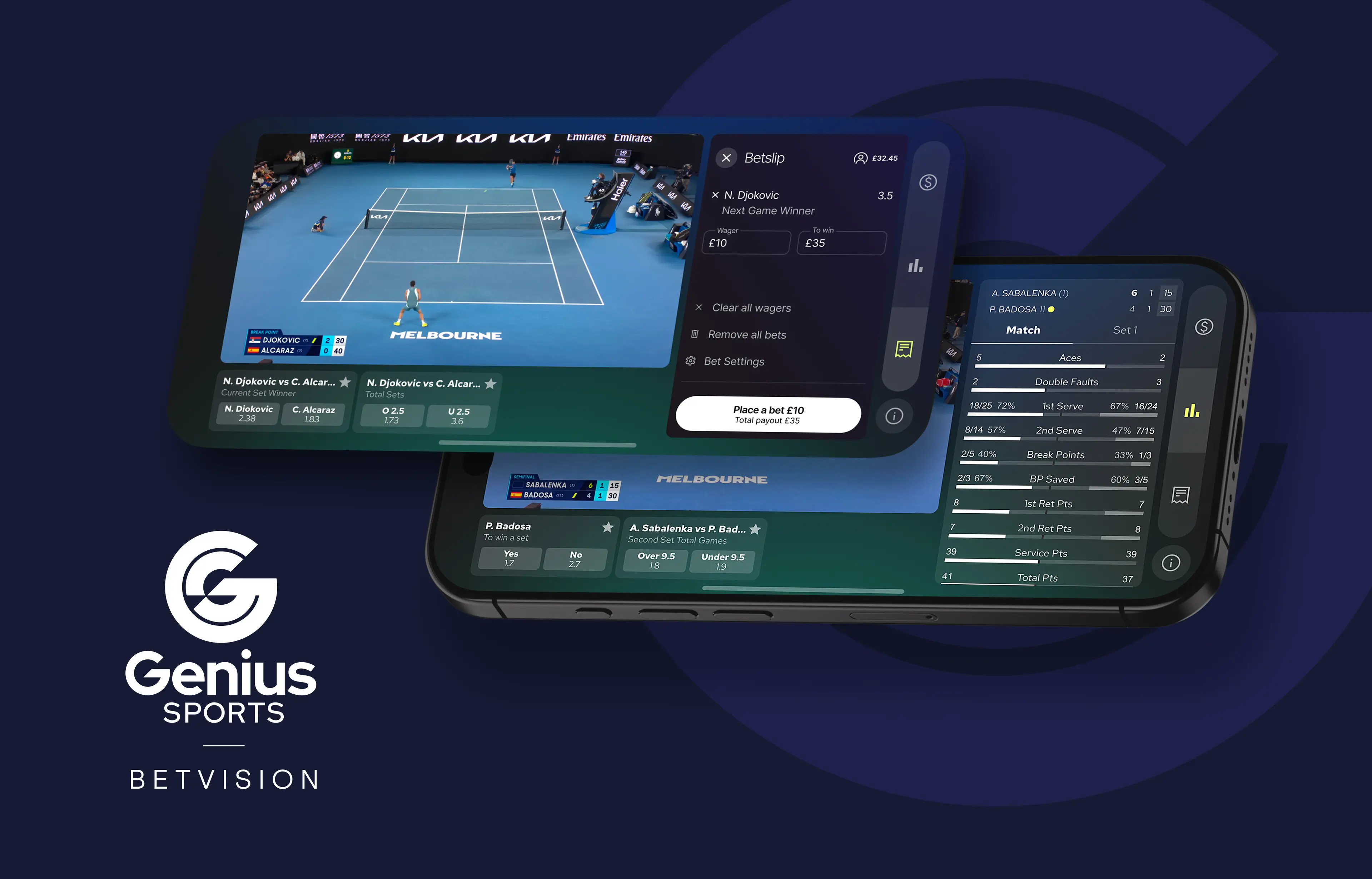 Genius Sports Expands BetVision to Include Tennis at the 2026 Australian Open