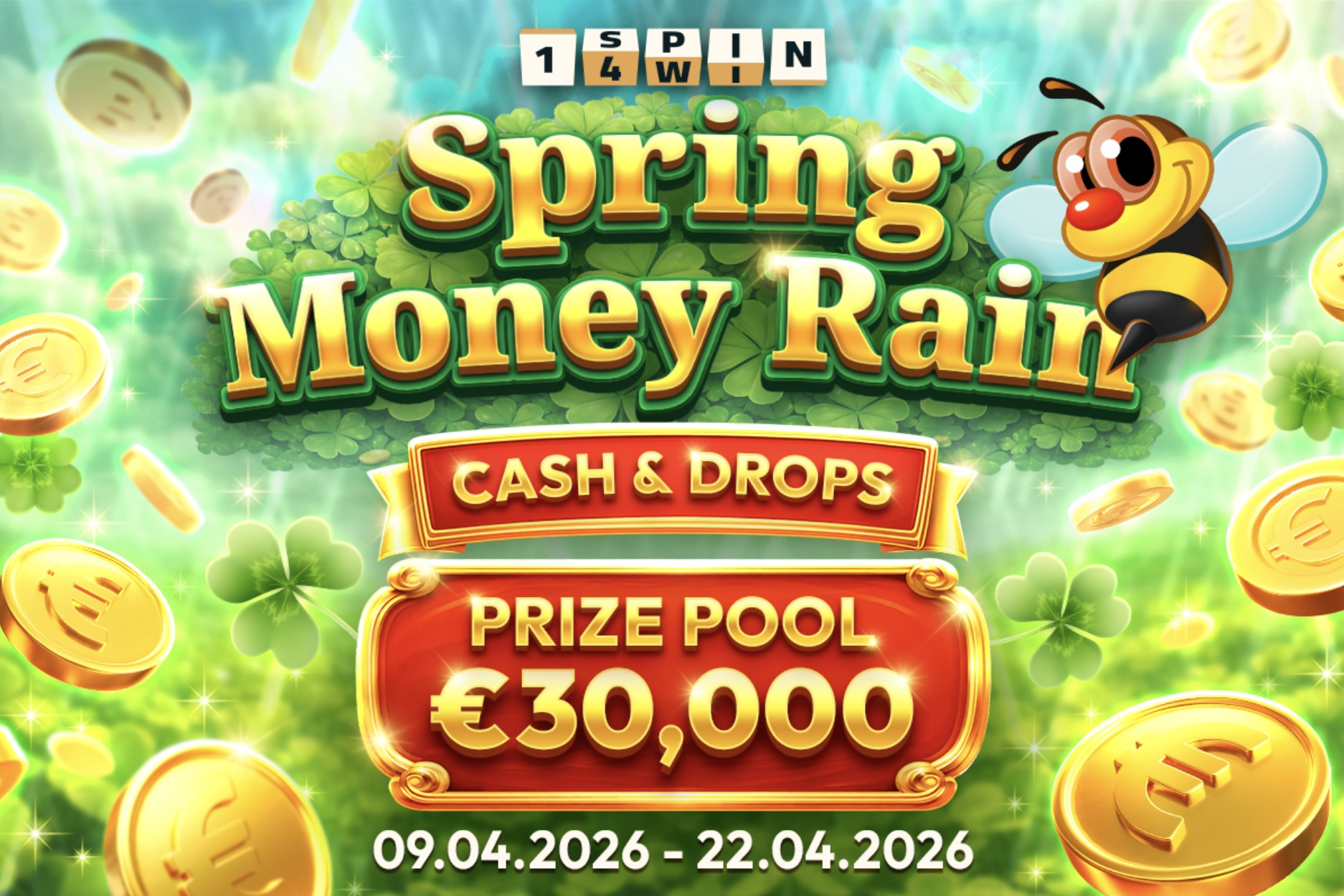 1spin4win Launches “Spring Money Rain” Network Promotion with €30,000 Prize Pool