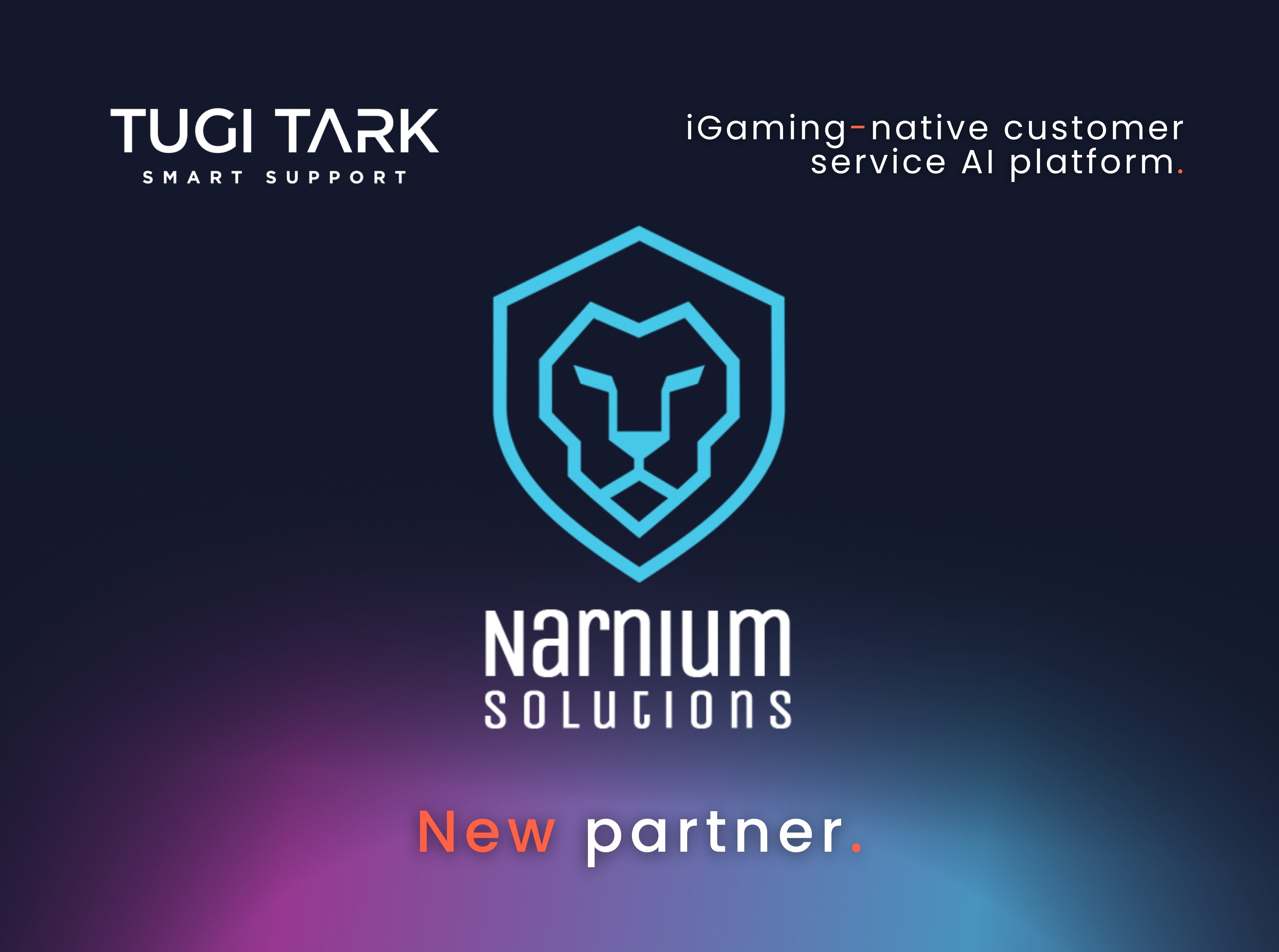 Tugi Tark Partners with Narnium Solutions to Expand AI-driven Player Support Across iGaming Brands