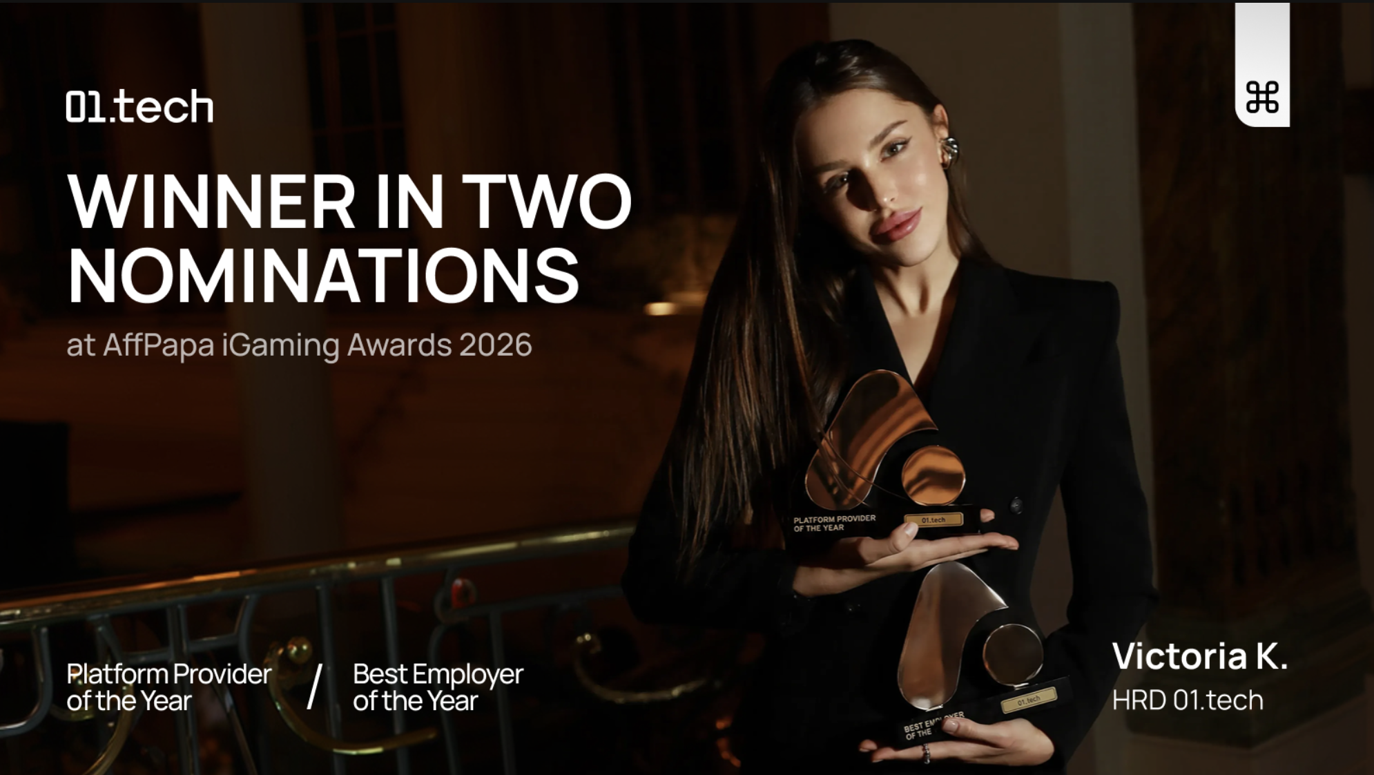 01.tech Wins Two Awards at the AffPapa iGaming Awards 2026