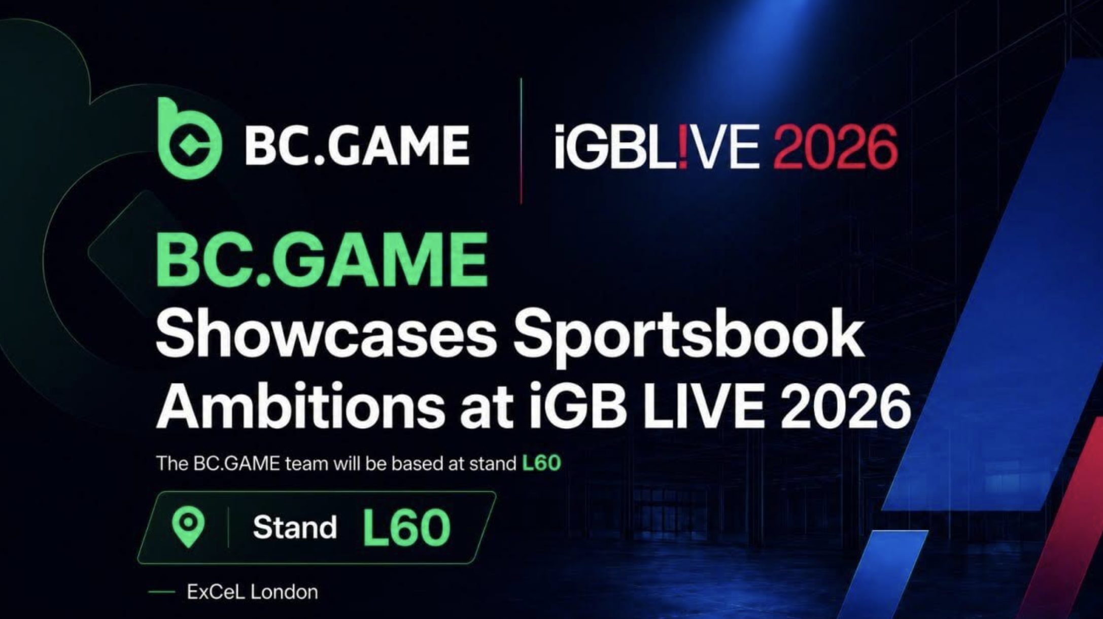 BC.GAME to Showcase Sportsbook Ambitions with Football-inspired Stand at iGB L!VE