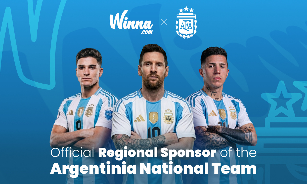 Winna.com Named Official Regional Sponsor of the Argentina National Football Team