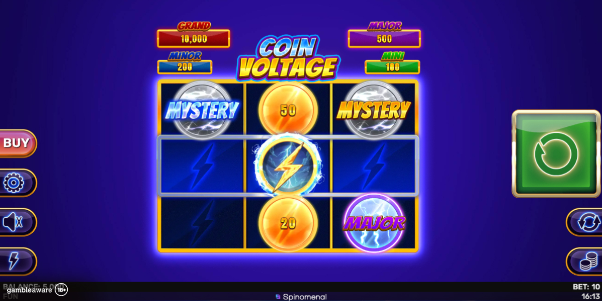 Spinomenal Charges Up The Reels With Coin Voltage - Blast The Bonus 3x3