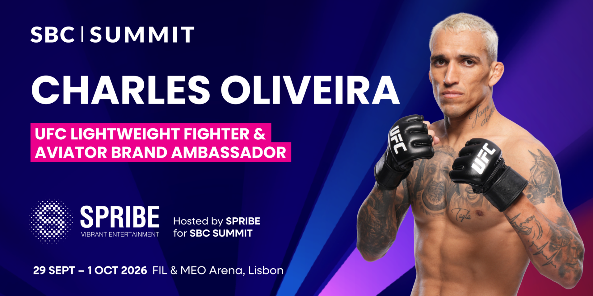UFC Icon Charles Oliveira Set to Headline SBC Summit 2026 for SPRIBE's Aviator