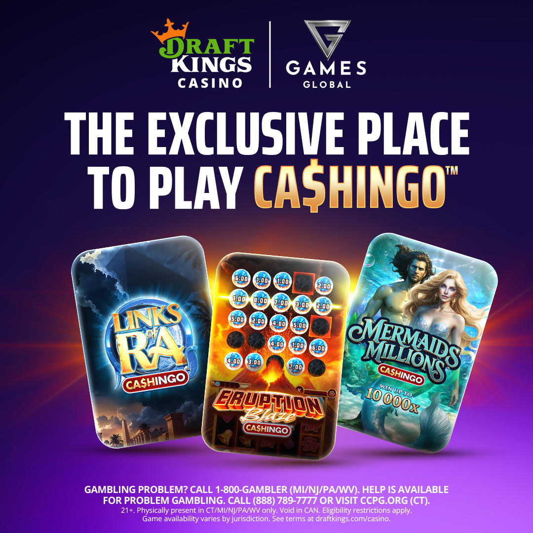 Games Global and DraftKings Casino Strike U.S. Exclusivity Agreement for CASHINGO™ Game Brand