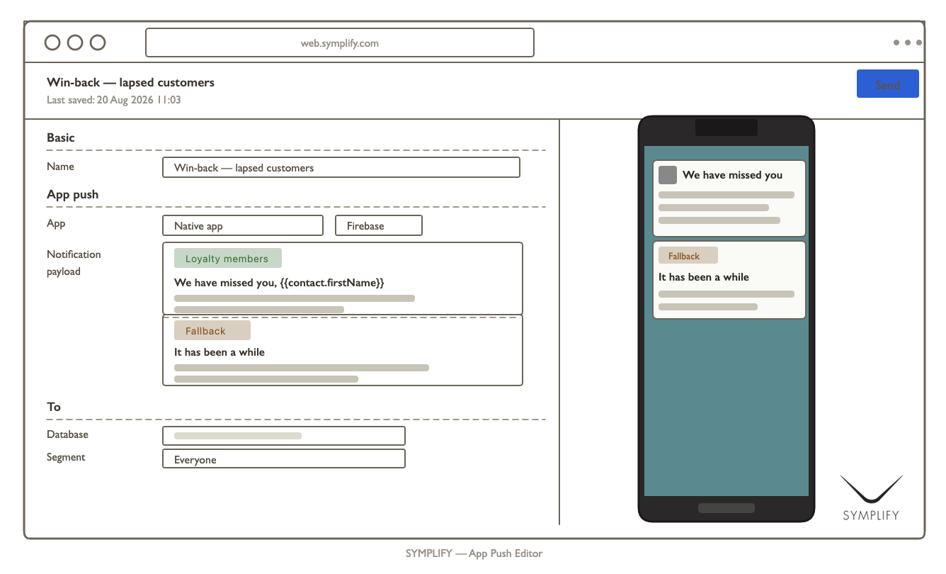 Symplify Launches Redesigned App Push Editor for Faster, Smarter Campaign Creation