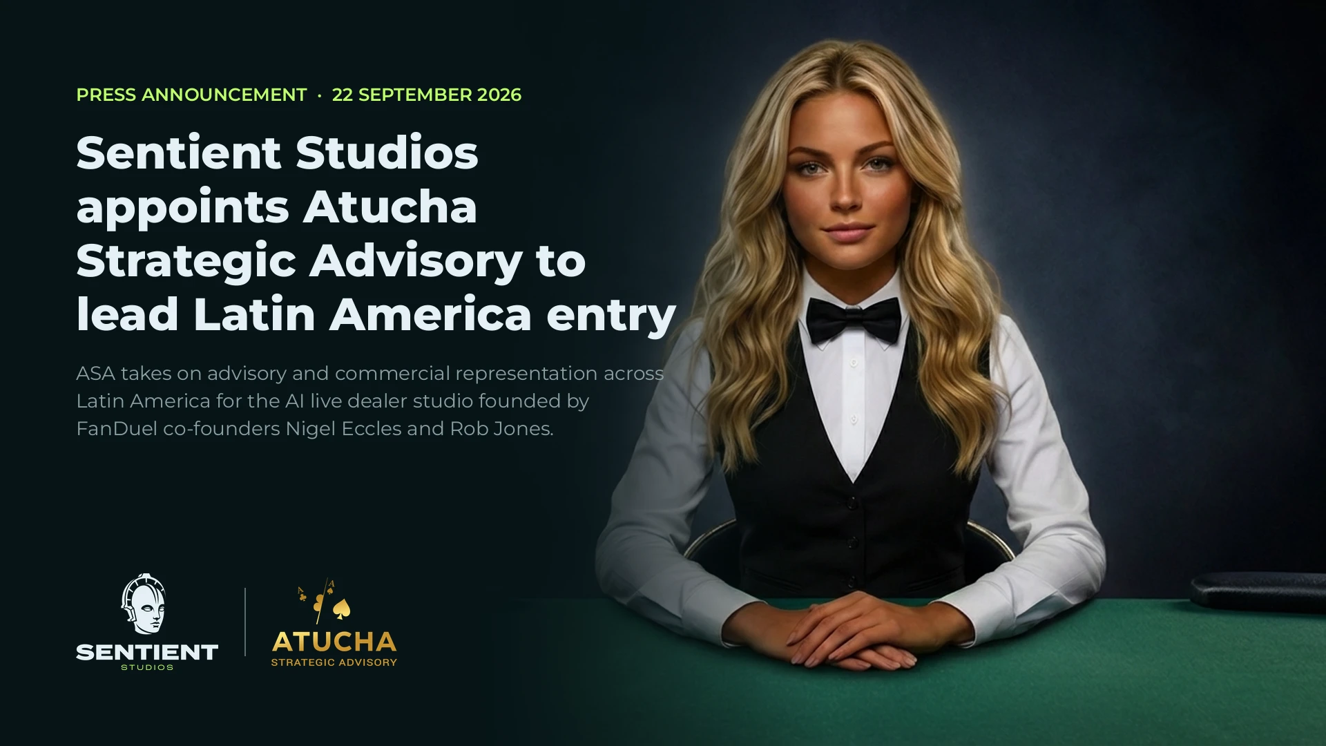 Sentient Studios Appoints Atucha Strategic Advisory to Lead Latin America Entry