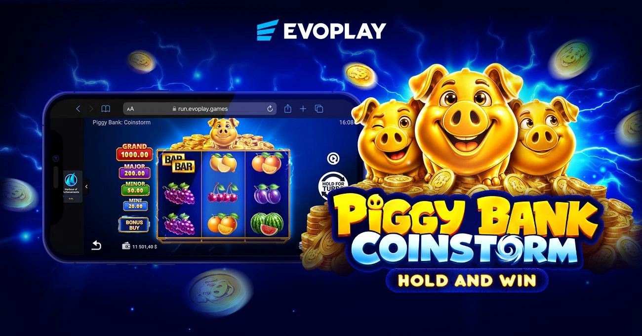Evoplay Launches Piggy Bank: Coinstorm With Collectible Bonuses And Jackpots