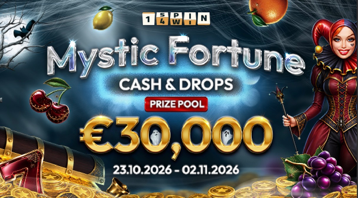 1spin4win Launches “Mystic Fortune”, a New Cash & Drops Promotion with €30,000 Prize Pool