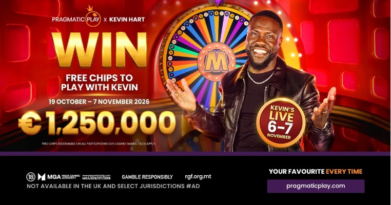 Pragmatic Play Launches €1.25m Promotion Ahead Of Kevin Hart Live Casino Takeover