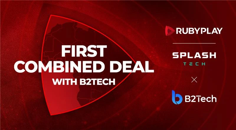 B2Tech First To Combine RubyPlay Content With Splash Tech Real-Money Jackpots